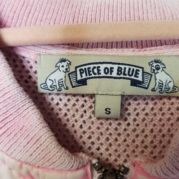 Piece of Blue Scandi Cottagecore pink swan Bomber sweater Danish Denmark - Picture 5 of 15